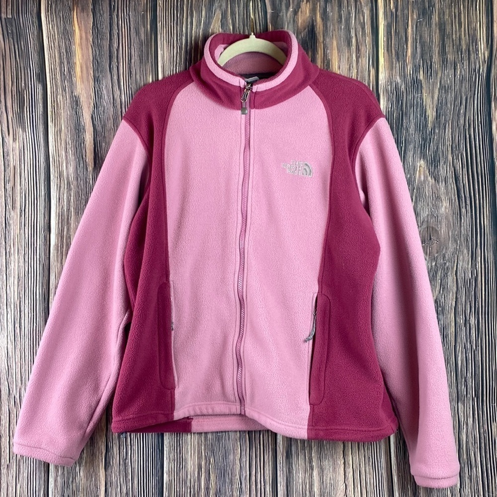 The North Face Pink Zippered Fleece - Size Large